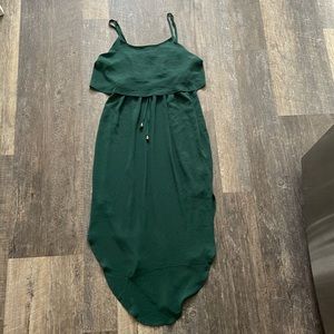 Green midi flowy dress